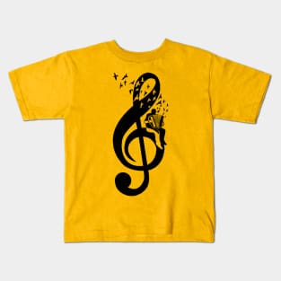 Treble Clef - Accordion Kids T-Shirt